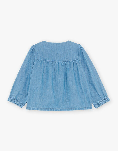 Blouse en denim léger bleu FADIANE / 23E1BFB1CHEP274