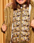 Manteau 3 en 1 kaki à fleurs dorés DRAKALETTE / 22H2PFM1PAR604