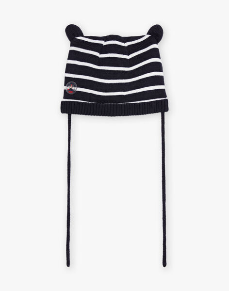 Bonnet En Tricot Ludique Bleu Marine Raye Double Bebe Garcon Achat En Ligne Bonnet Echarpe Et Gant Sergentmajor