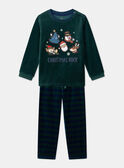Pyjama noël vert sapin LAPONAGE / 24H5PGF2PYJG614
