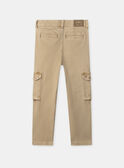 Pantalon cargo marron à poche brodée "Club" Garçon NEMASTAGE / 25H3PGK1PANA012