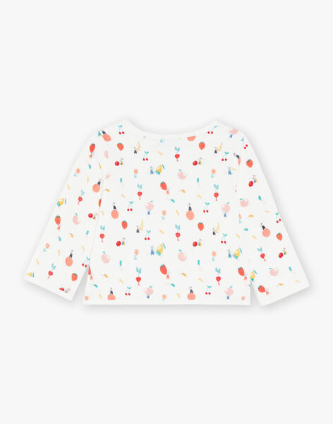 Gilet en tubique écrue avec surpiqures FADINA / 23E1BFB2CAR001