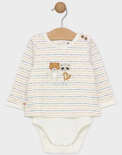 Body Tee Shirt Bebe Garcon Ecru Avec T Shirt En Jersey Raye Achat En Ligne Sale Sergentmajor