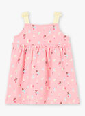 Robe rose à bretelles imprimé fleuri bébé fille ZOLUCIE / 21E1BFQ1ROB305