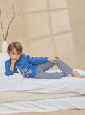 Ensemble pyjama bleu en tubique à imprimé à rayures KUICHAGE / 24E5PG54PYJC244
