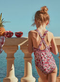 Maillot de bain 1 pièce cassis à imprimé fleuri FRYCRETTE / 23E4PFM4D4KD302