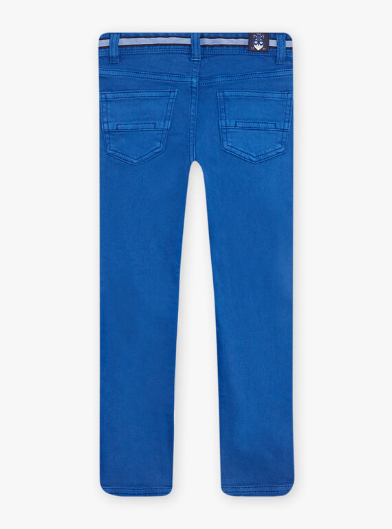Pantalon slim en twill bleu DABRAGE / 22H3PG51PANC207