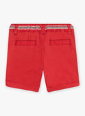 Bermuda en twill rouge brique bébé garçon CATITI / 22E1BGM1BER506
