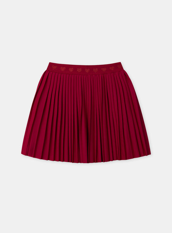 Jupe plissé rouge Fille NIXAMETTE 2 / 25H2PFH3JUPF510