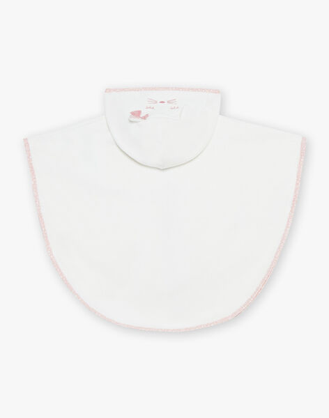 Cape de bain écru à fleurs avec capuche tête de chat et oreilles 3D FECERISE / 23E5BF21CDB001