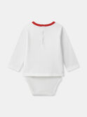 Body t-shirt écru imprimé animaux à manches longues Bébé Garçon NADANNY / 25H1BGK1BOD001