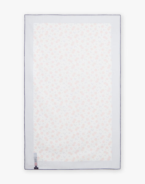 Serviette bleu marine et blanc à imprimé cerise orange foncé FRYSERETTE / 23E4PFL1SRV001