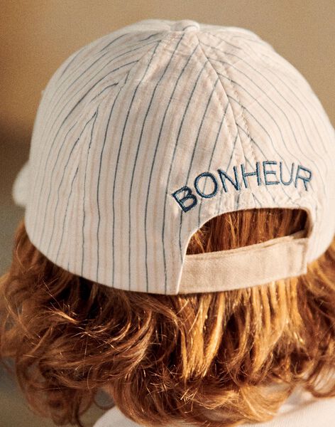Casquette à rayures beige et bleu FRECASAGE / 23E4PGI2CHA000