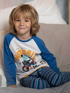 Ensemble pyjama motif dinosaure à moto enfant garçon CAMOTAGE / 22E5PG41PYJ001