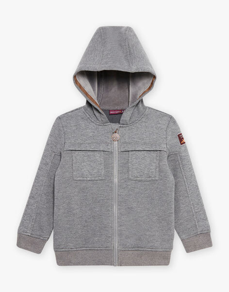 Gilet à capuche gris DESIPAGE / 22H3PGF1GILJ922