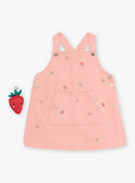 Chasuble rose à imprimé fruits bébé fille CALAURIE / 22E1BFJ1CHS413