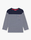 T-shirt à rayures bleu marine et blanc FRIXOLAGE1 / 23E3PGB1TMLC243