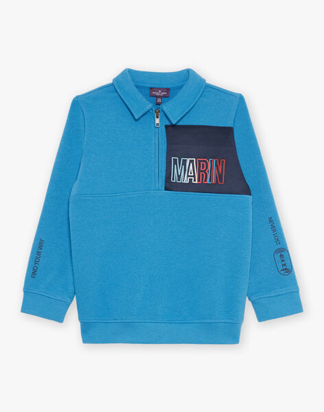Sweat Marin bleu à col zippé FOVARAGE / 23E3PGC1SWE201