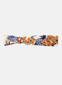 Bandeau blanc à imprimé fleurs et poissons multicolores KAZELIE / 24E4BFS1BAN001