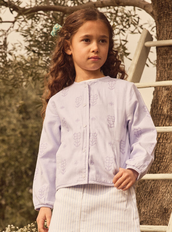 Veste violette brodée MLEJAKETTE / 25E2PFO1VES328