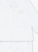 Ensemble veste et pantalon en velours blanc bébé mixte ZOEDEN / 21E0NMG1ENS000