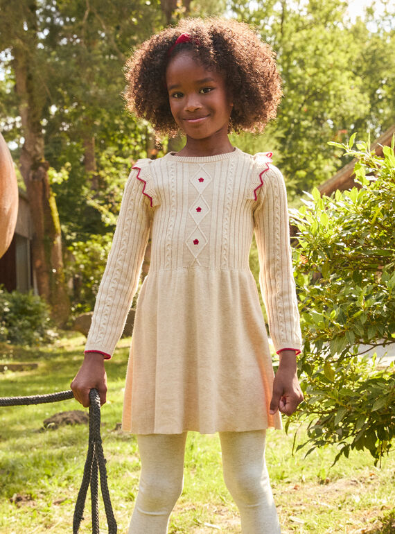 Robe en maille brodée LALORETTE / 24H2PFR3ROB006