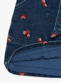 Jupe en jean à motifs brodés enfant fille CAJETTE / 22E2PF71JUPP274