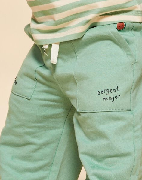 Pantalon en molleton vert amande FACECTOR / 23E1BGB1PAN611