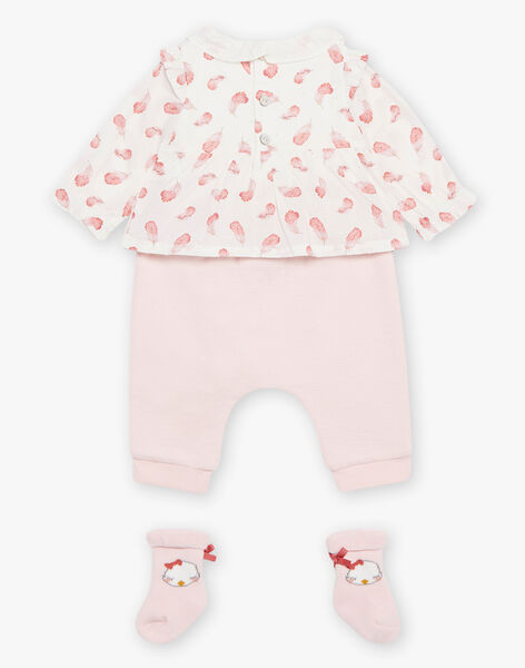 Ensemble body-blouse, legging et chaussettes bébé fille DOLORES / 22H0CFH1ENS307