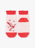 Chaussettes basses nudes à imprimé oiseaux FLUZOETTE / 23E4PFQ1SOBD319