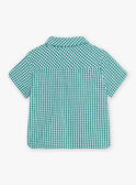 Chemise à imprimé vichy verte et blanche bébé garçon CATARCEL / 22E1BGM1CHMG627