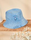 Bob réversible avec denim bleu et rayures bleu marine FAKIMO / 23E4BGC1CHAP269