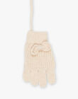 Gants beige en tricot FRAGANETTE / 23E4PF51GAN808