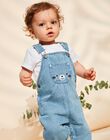 Salopette longue en jean bleu FAKOBE / 23E1BGC1SALP269
