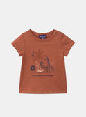 T-shirt ocre savane KAMAX / 24E1BGE1TEEF519