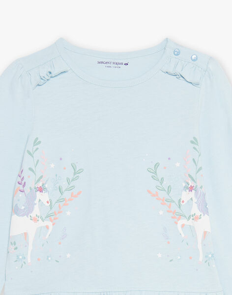 Pyjama bleu à motifs licornes DOULIETTE / 22H5PF23PYJ222