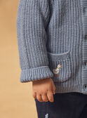 Cardigan en tricot bleu à broderies oies Bébé Garçon NAKINAN / 25H1BGQ1CAR205