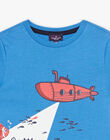 T-shirt bleu phosphorescent FOSSAGE / 23E3PGC2TMC201
