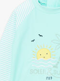 T-shirt de bain turquoise à manches longues KISEANNY / 24E4BGG1TUV203