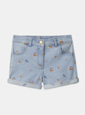 Short en jean à fleurs MLOKETTE / 25E2PFP2SHOP269