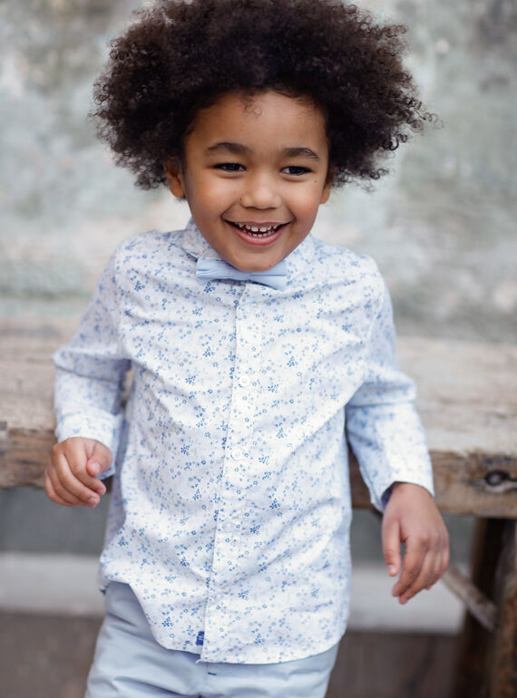 Chemise en popeline à imprimé fleuri enfant garçon TIFLORAGE / 20E3PGJ6CHM001