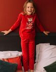 Pyjama de Noel en velours rouge thème Renard DOUNOETTE / 22H5PF72PYJ050
