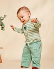 T-shirt vanille à rayures et légumes FACLEM / 23E1BGB1TML611