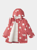 Imperméable rose imprimé fleurs Fille NINOUETTE / 25H2PFE1IMP404