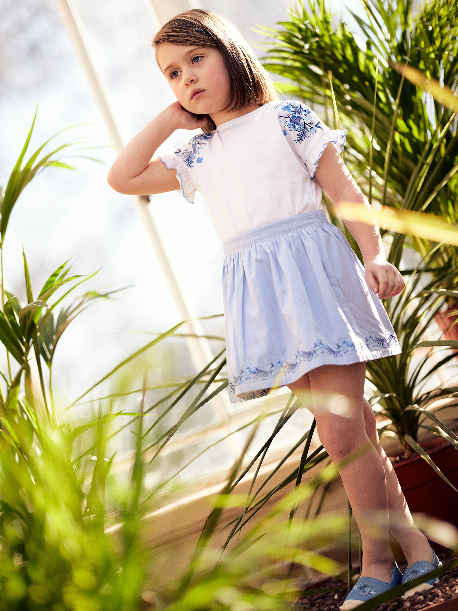 Jupe reversible a imprime fleuri enfant fille Fille Sergent Major