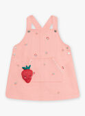 Chasuble rose à imprimé fruits bébé fille CALAURIE / 22E1BFJ1CHS413