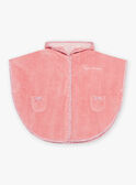 Cape de bain unie rose avec capuche tête de lapin DEBARBARA / 22H5BF21CDB303