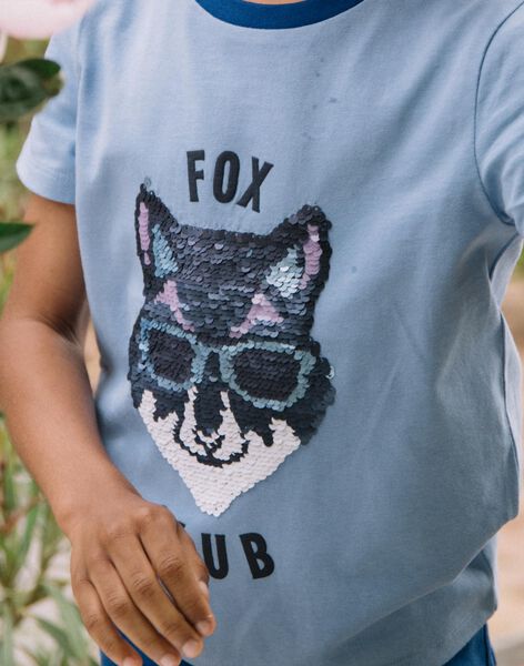 T-shirt avec animation renard en sequins et lettrage DABAGE / 22H3PG51TMCC208