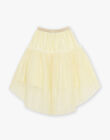 Jupe jaune asymétrique en tulle paillettée FYMETTE / 23E2PFG1JUPB104