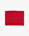 Snood rouge en tricot à pois DRAPOIETTE / 22H4PFN2SNO050